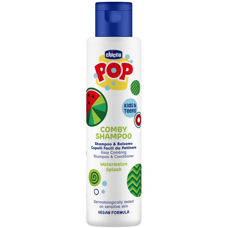 Chicco Pop Comby Shampoo & Conditioner šampon a kondicionér Watermelon 250 ml