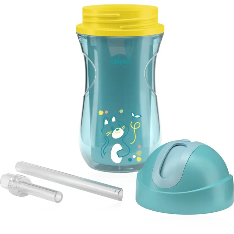 Chicco Sport Cup 14m+ hrnek s brčkem Teal 266 ml
