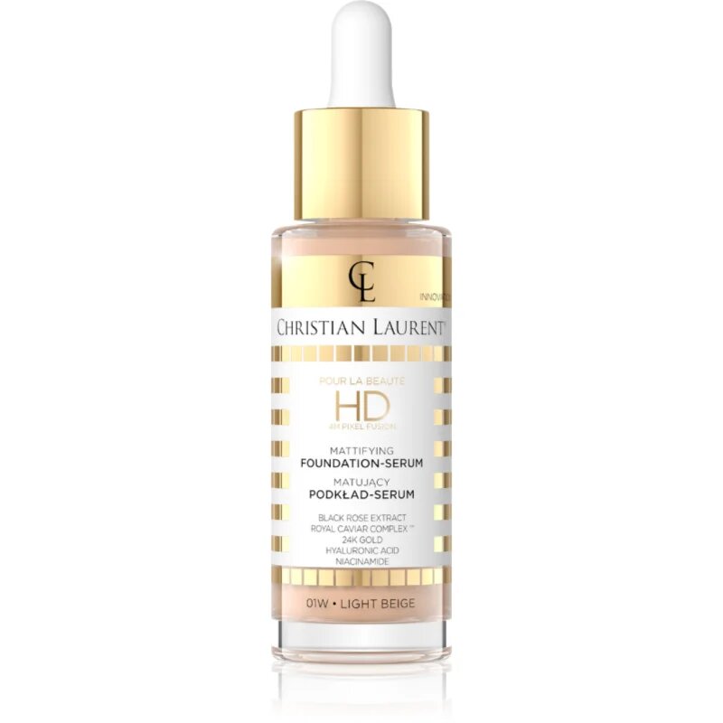 Christian Laurent Pour La Beauté HD 4M Pixel Fusion rozjasňující podkladové sérum na obličej odstín 01 Light Beige 32 ml