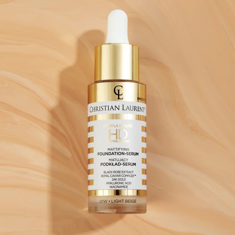 Christian Laurent Pour La Beauté HD 4M Pixel Fusion rozjasňující podkladové sérum na obličej odstín 01 Light Beige 32 ml