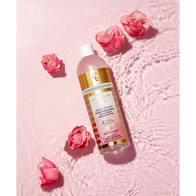Christian Laurent Royal Flowers čisticí a odličovací micelární voda 3 v 1 500 ml