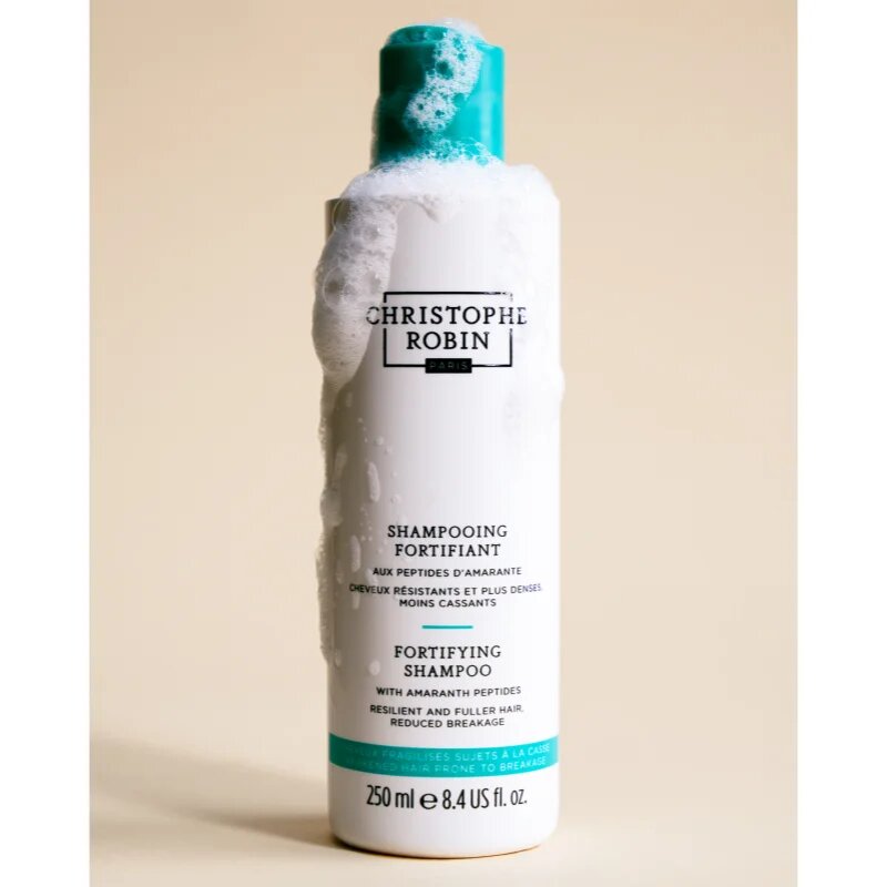 Christophe Robin Fortifying Shampoo with Amaranth Peptides extra jemný šampon proti vypadávání vlasů 250 ml