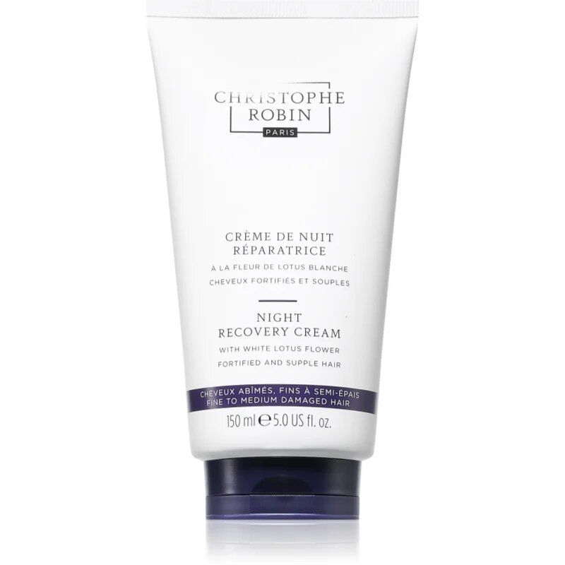 Christophe Robin Night recovery light cream noční regenerační krém na vlasy 150 ml