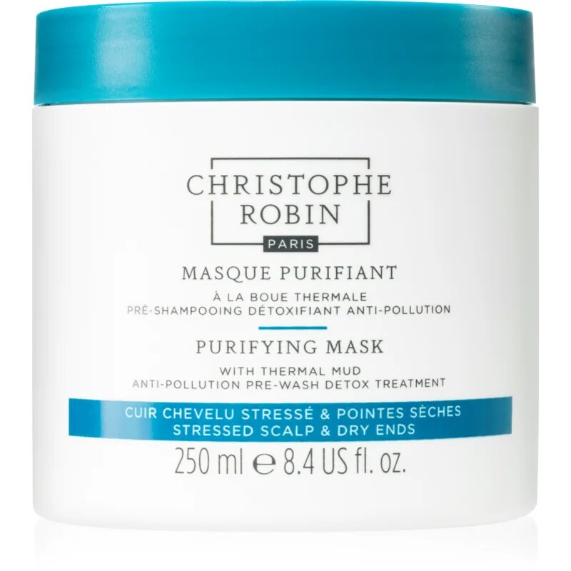 Christophe Robin Purifying Purifying Mask čisticí maska pro vlasy vystavené znečištěnému ovzduší 250 ml