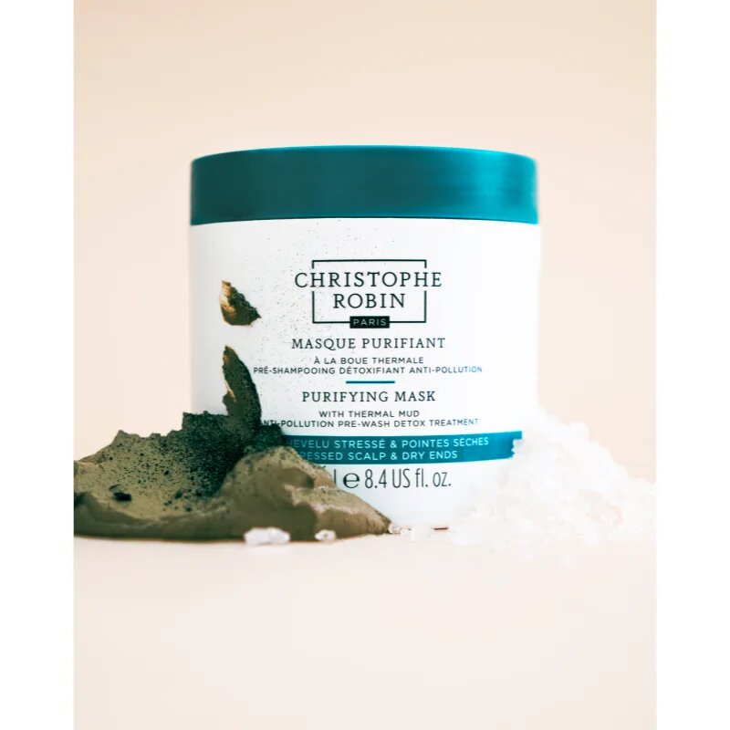 Christophe Robin Purifying Purifying Mask čisticí maska pro vlasy vystavené znečištěnému ovzduší 250 ml