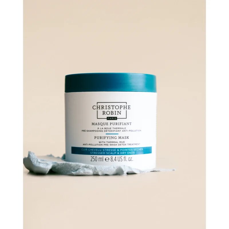 Christophe Robin Purifying Purifying Mask čisticí maska pro vlasy vystavené znečištěnému ovzduší 250 ml