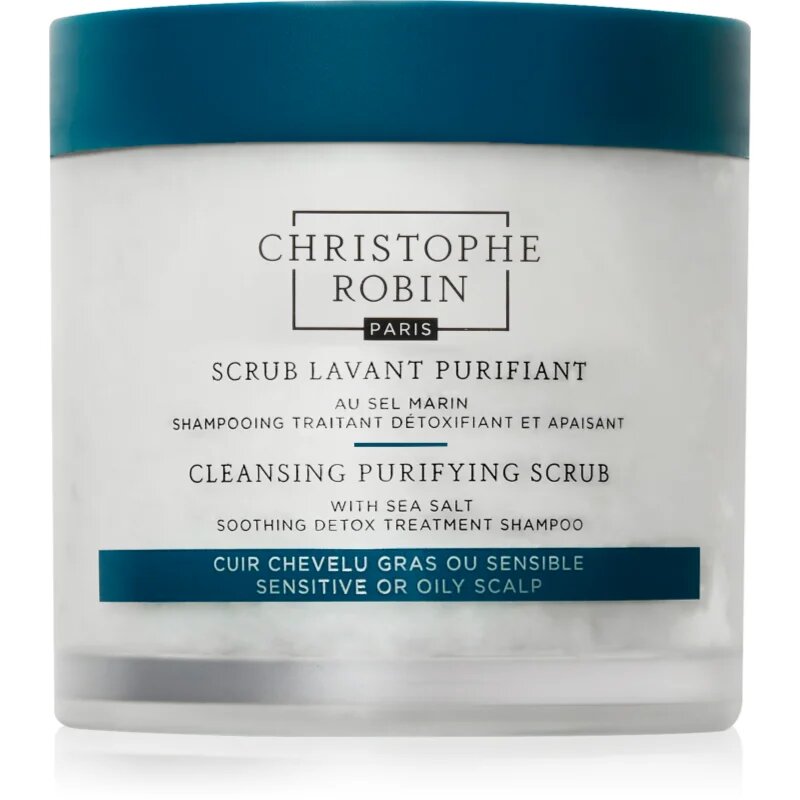 Christophe Robin Purifying Scrub hloubkově čisticí peeling s mořskou solí 75 ml