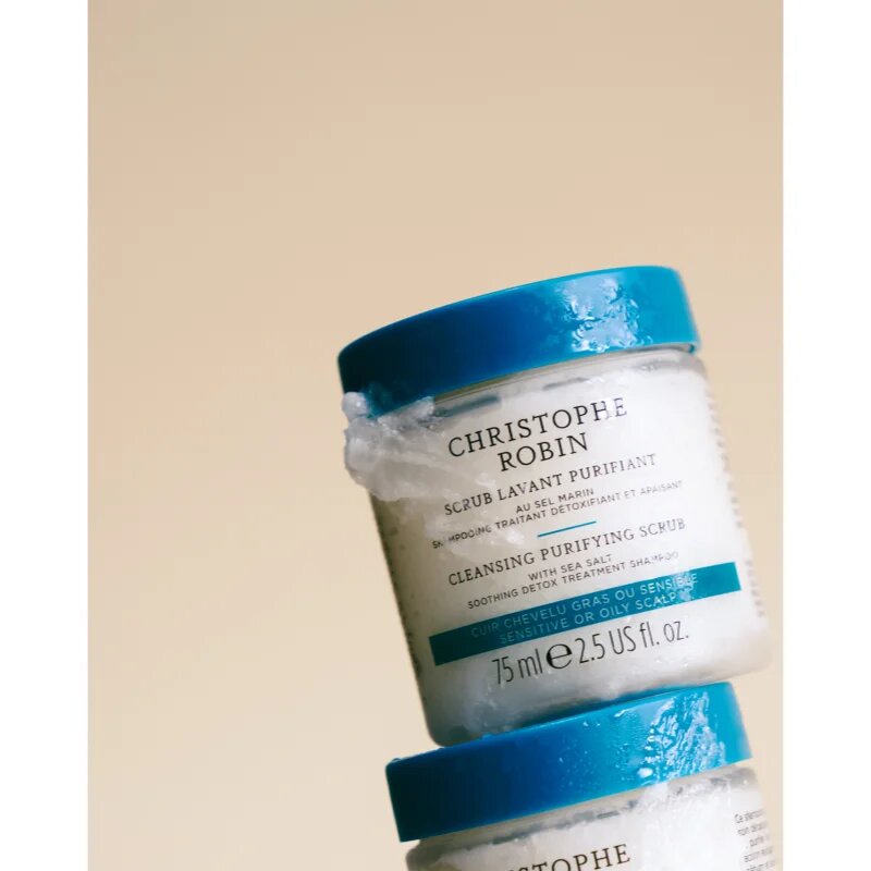 Christophe Robin Purifying Scrub hloubkově čisticí peeling s mořskou solí 75 ml