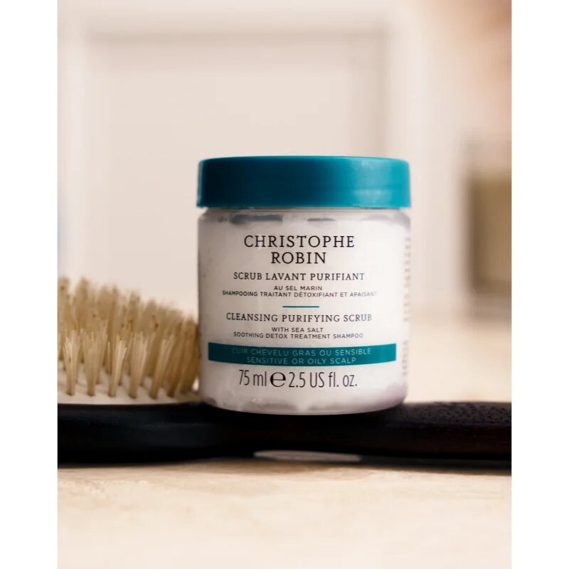 Christophe Robin Purifying Scrub hloubkově čisticí peeling s mořskou solí 75 ml