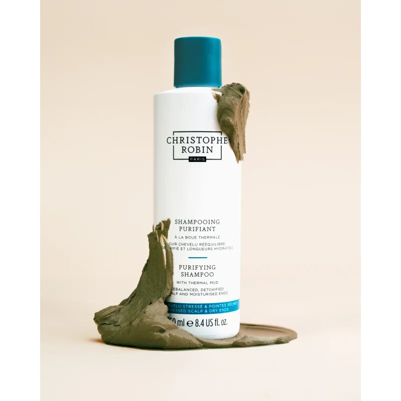 Christophe Robin Purifying Shampoo with thermal mud čisticí detoxikační šampon 250 ml