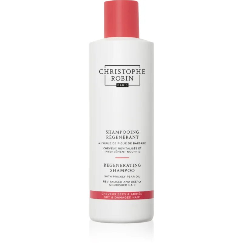 Christophe Robin Regenerating Shampoo with Prickly Pear Oil hloubkově regenerační šampon pro poškozené chemicky ošetřené vlasy 250 ml