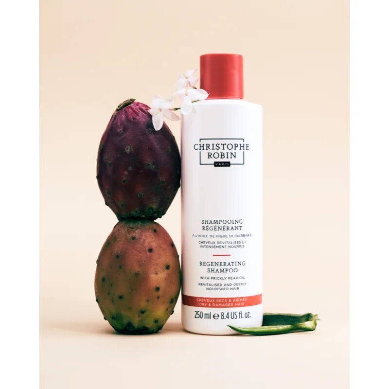 Christophe Robin Regenerating Shampoo with Prickly Pear Oil hloubkově regenerační šampon pro poškozené chemicky ošetřené vlasy 250 ml