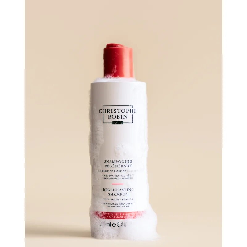 Christophe Robin Regenerating Shampoo with Prickly Pear Oil hloubkově regenerační šampon pro poškozené chemicky ošetřené vlasy 250 ml