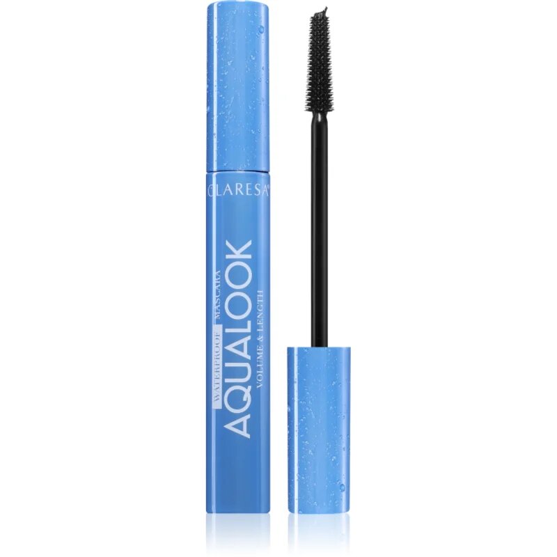 Claresa Aqualook Waterproof Mascara voděodolná řasenka pro prodloužení řas odstín Black 8 g