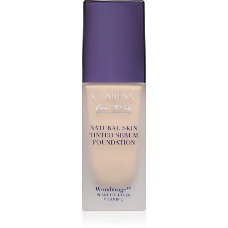Claresa Care All Day Natural Skin Tinted Serum Foundation lehký tónovací fluid pro přirozený vzhled odstín 0N Fair Neutral 32 ml