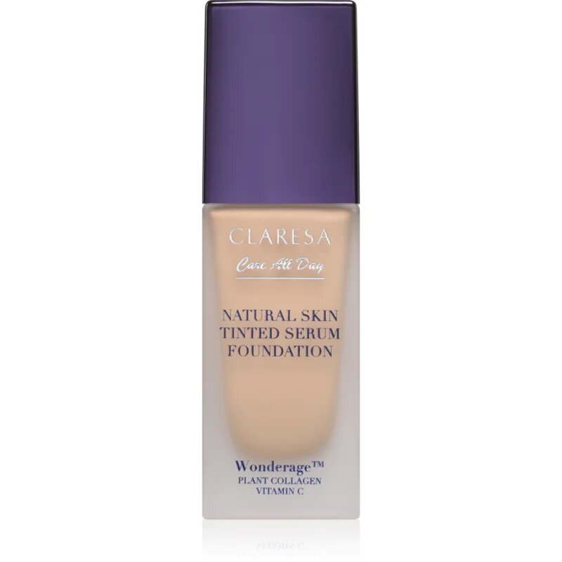 Claresa Care All Day Natural Skin Tinted Serum Foundation lehký tónovací fluid pro přirozený vzhled odstín 2N Meidum Neutral 32 ml