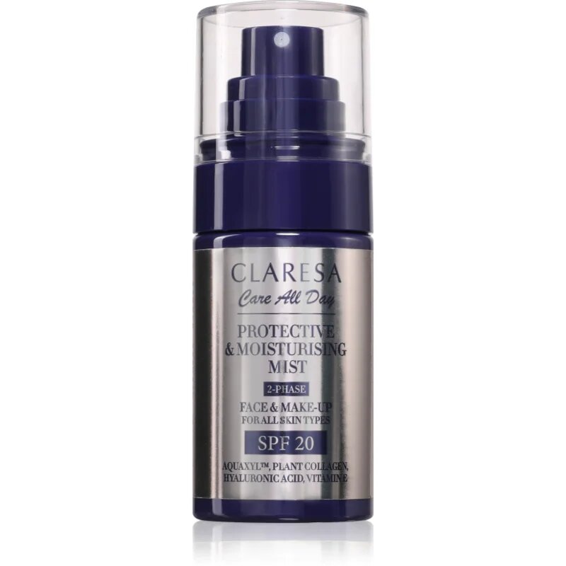 Claresa Care All Day Protective & Moisturising Mist fixační sprej na make-up s hydratačním účinkem SPF 20 50 ml