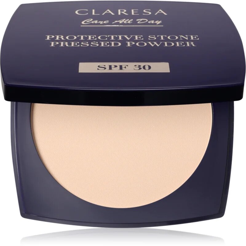 Claresa Care All Day Protective Stone Pressed Powder fixační pudr SPF 30 odstín Universal 10 g