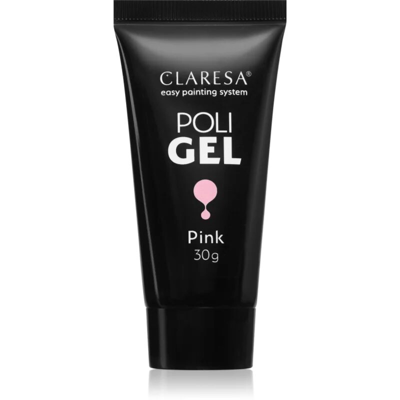 Claresa Poli Gel gel pro modeláž nehtů odstín Pink 30 g