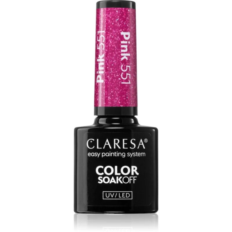 Claresa SoakOff UV/LED Color Balloon Journey gelový lak na nehty odstín Pink 551 5 g