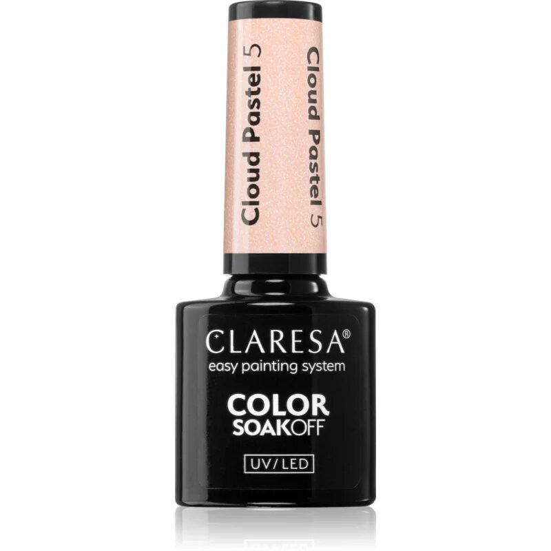 Claresa SoakOff UV/LED Color Cloud Pastel gelový lak na nehty s použitím UV/LED lampy odstín 5 5 g
