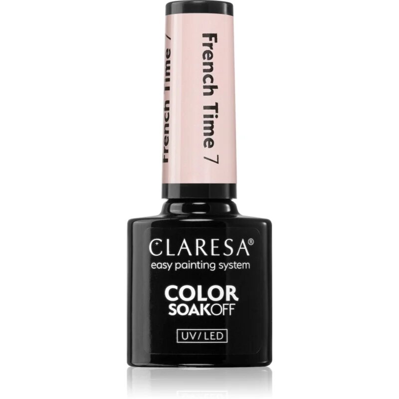 Claresa SoakOff UV/LED Color French Time gelový lak na nehty s použitím UV/LED lampy odstín 7 5 g