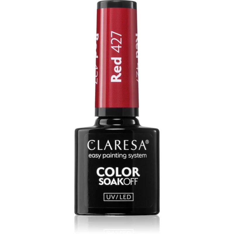 Claresa SoakOff UV/LED Color Fun Fair gelový lak na nehty odstín Red 427 5 g