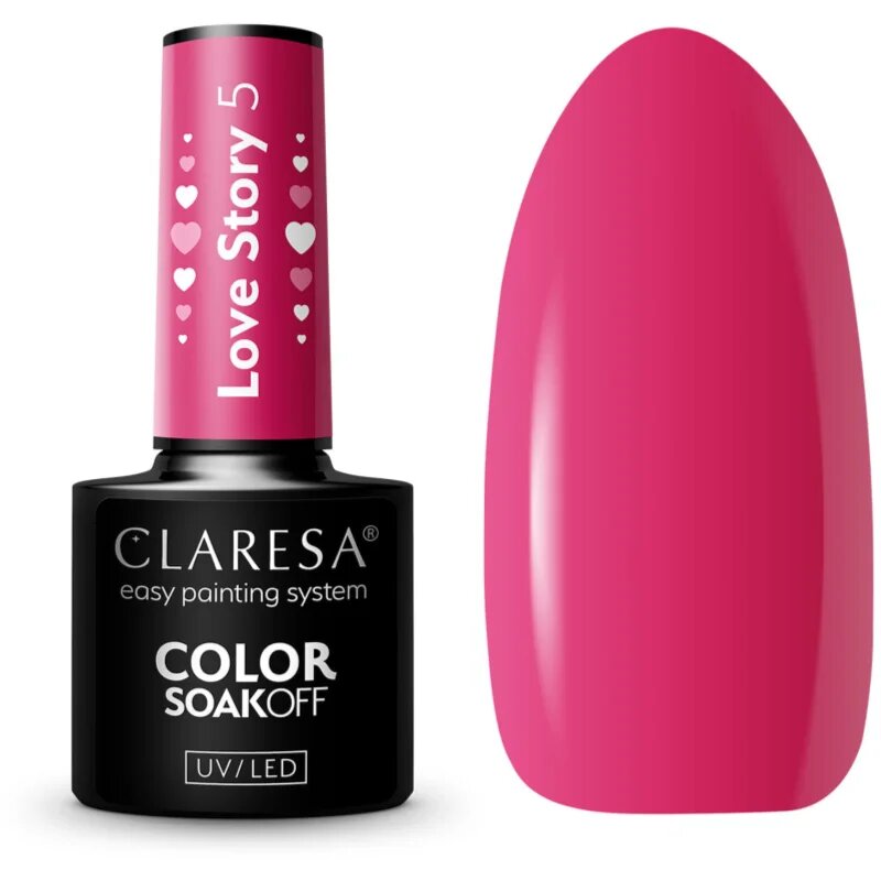 Claresa SoakOff UV/LED Color Love Story gelový lak na nehty odstín 5 5 g
