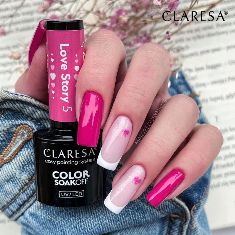 Claresa SoakOff UV/LED Color Love Story gelový lak na nehty odstín 5 5 g