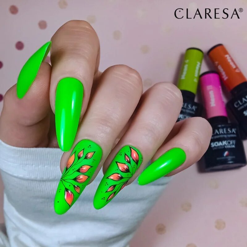 Claresa SoakOff UV/LED Color Neon gelový lak na nehty odstín 4 5 g