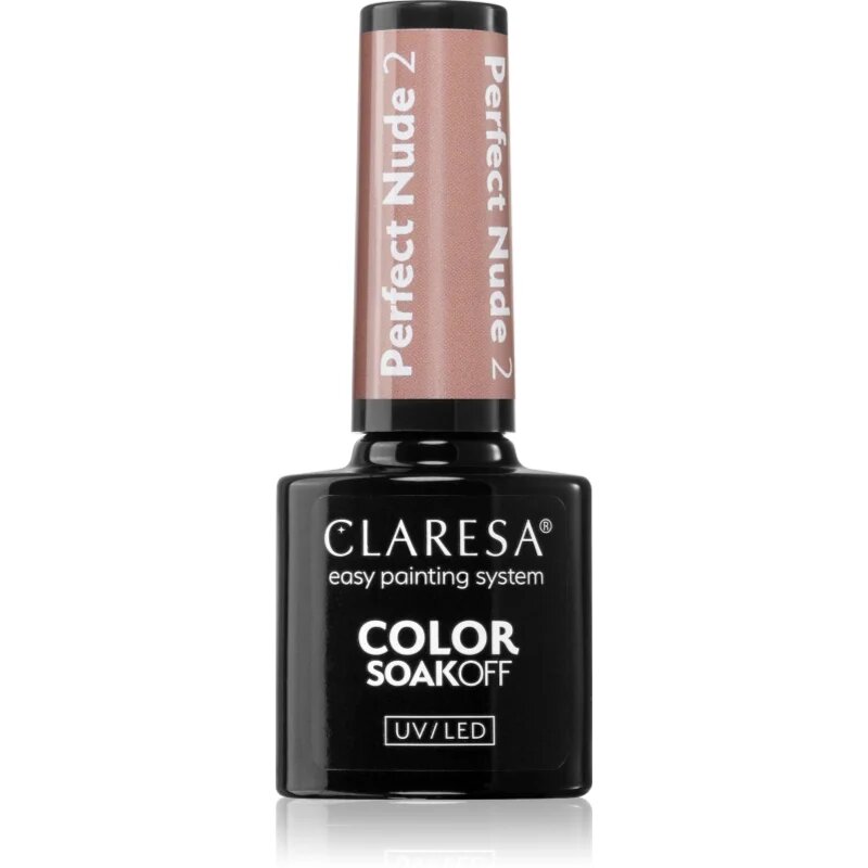 Claresa SoakOff UV/LED Color Perfect Nude gelový lak na nehty odstín 2 5 g