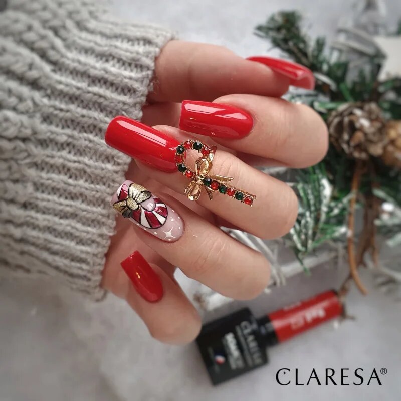 Claresa SoakOff UV/LED Color River gelový lak na nehty odstín Red 412 5 g