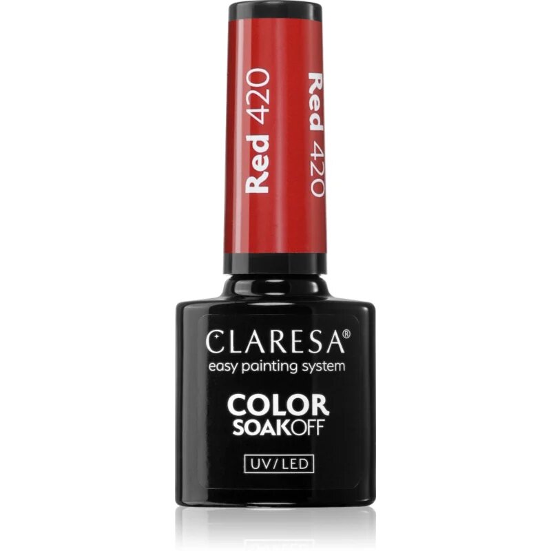Claresa SoakOff UV/LED Color River gelový lak na nehty odstín Red 420 5 g