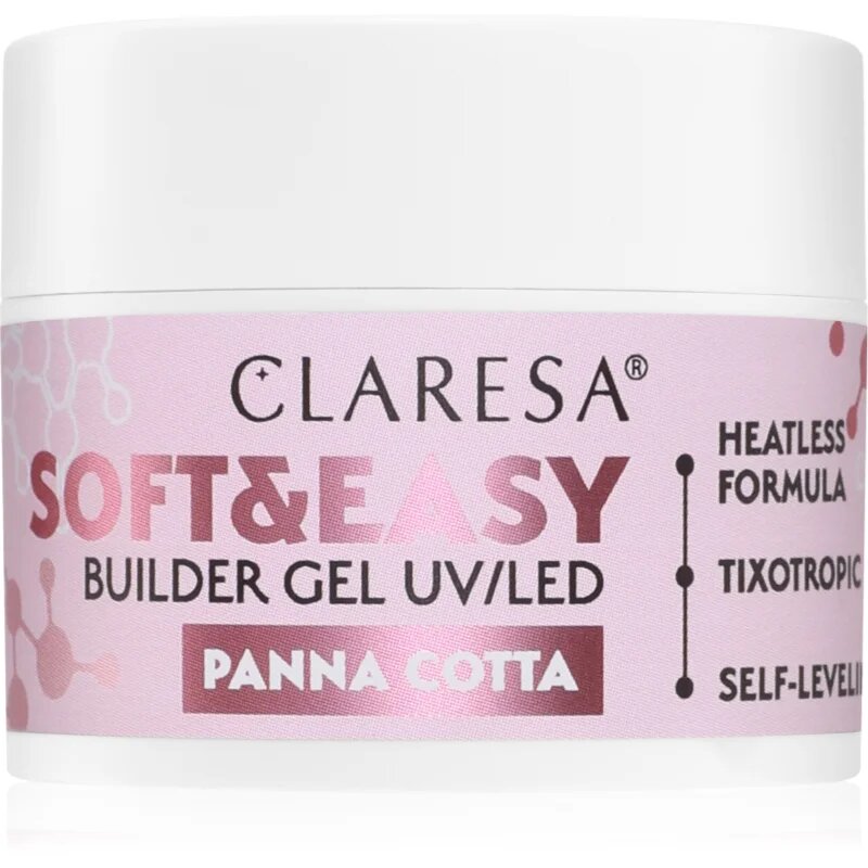 Claresa Soft&Easy Builder Gel podkladový gel na nehty odstín Panna Cotta 12 g