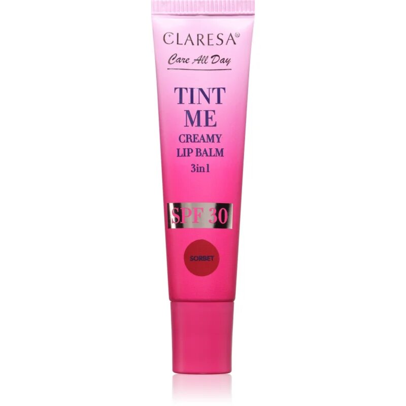 Claresa Tint Me Creamy Lip Balm balzám na rty s hydratačním účinkem odstín Sorbet 12 ml
