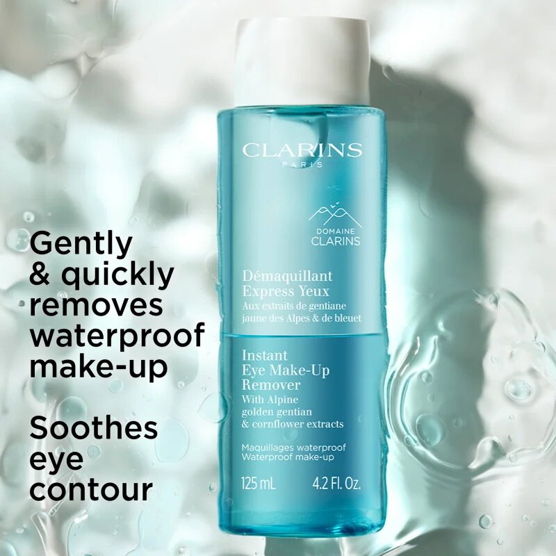Clarins Cleansing Instant Eye Make-Up Remover dvoufázový odličovač očního make-upu pro citlivé oči 125 ml