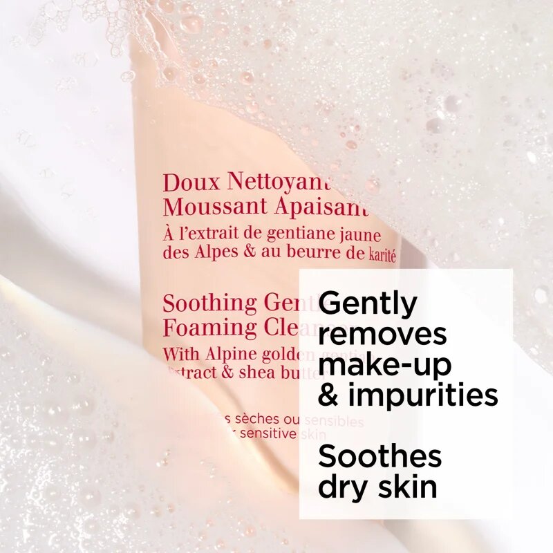 Clarins Cleansing Soothing Gentle Foaming Cleanser jemná odličovací pěna se zklidňujícím účinkem 125 ml