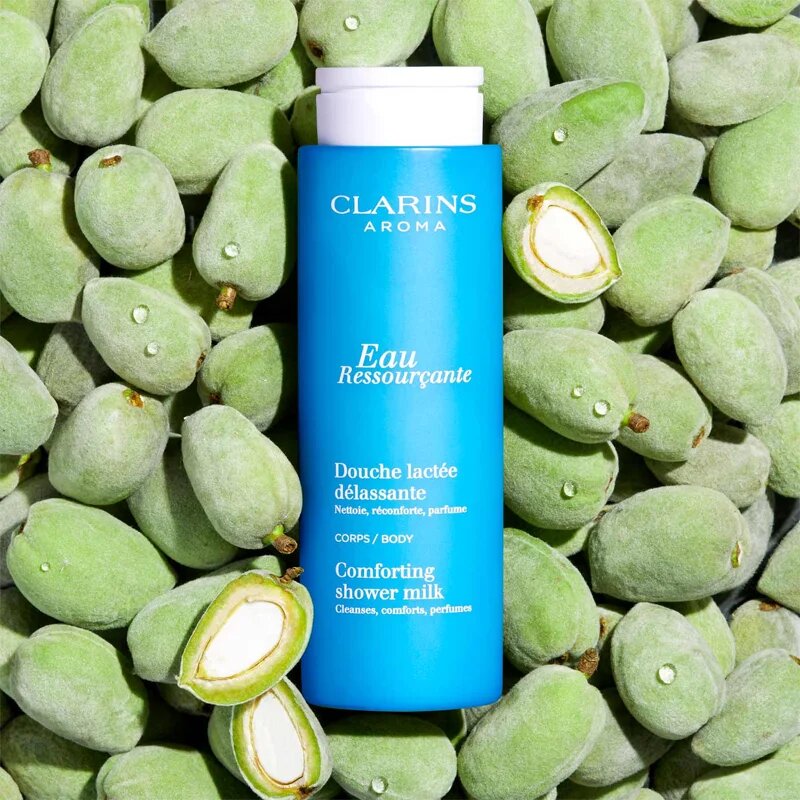 Clarins Eau Ressourcante Comforting Shower Milk sprchové mléko s parfemací 200 ml