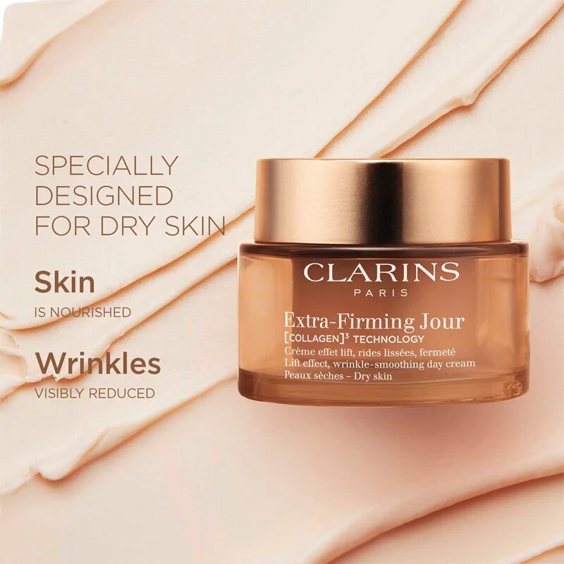 Clarins Extra-Firming Day Cream denní liftingový krém proti vráskám pro suchou pleť 50 ml