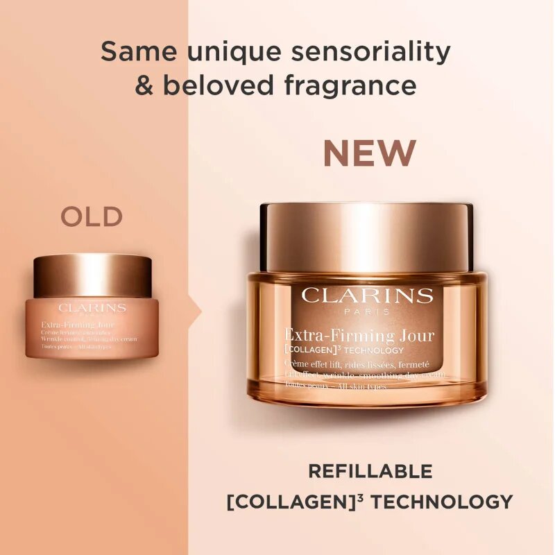 Clarins Extra-Firming Day Cream Refill denní liftingový krém proti vráskám pro všechny typy pleti refill 50 ml