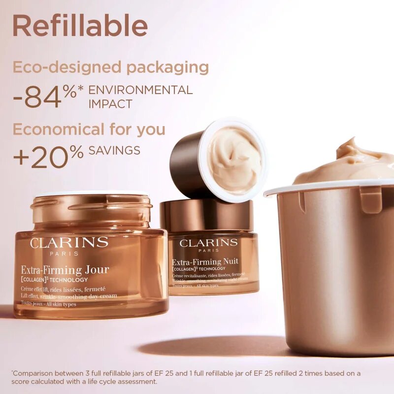 Clarins Extra-Firming Day Cream Refill denní liftingový krém proti vráskám pro všechny typy pleti refill 50 ml