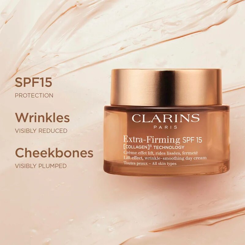 Clarins Extra-Firming Day Cream SPF15 denní liftingový krém proti vráskám SPF 15 50 ml