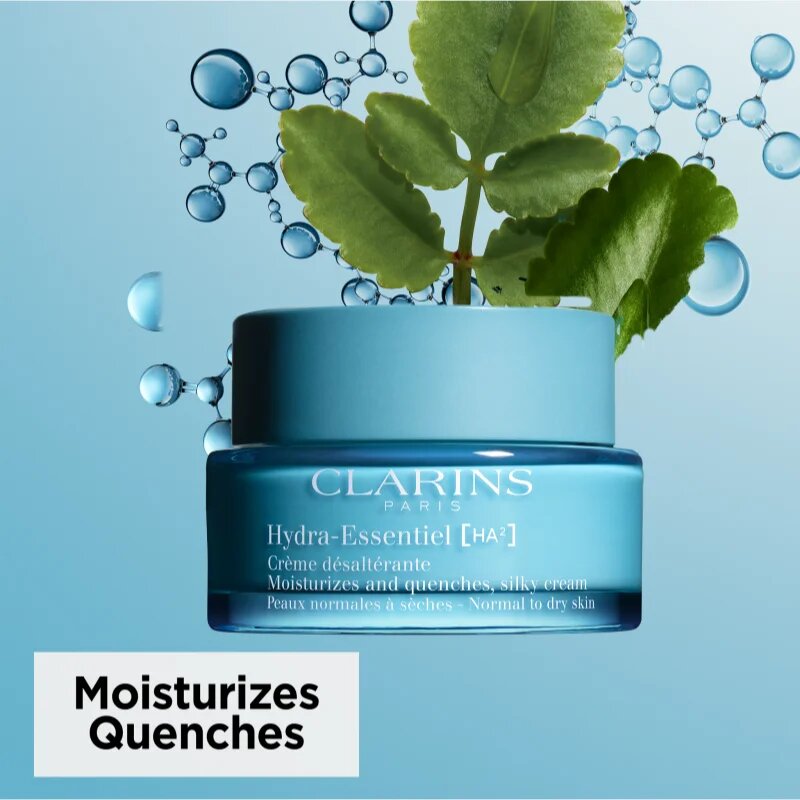 Clarins Hydra-Essentiel [HA²] Silky Cream hydratační a zpevňující denní krém s kyselinou hyaluronovou 50 ml