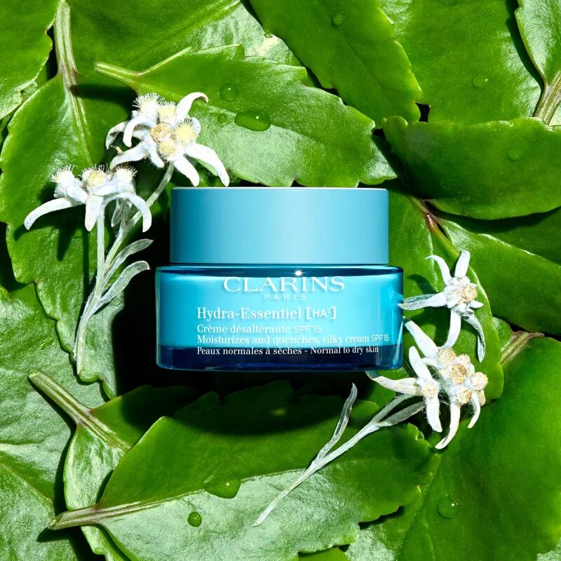Clarins Hydra-Essentiel [HA²] Silky Cream SPF 15 hedvábně jemný hydratační krém SPF 15 50 ml