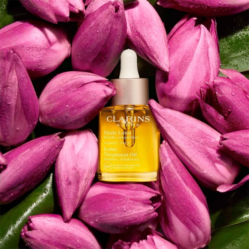 Clarins Lotus Treatment Oil regenerační olej s vyhlazujícím účinkem na den i noc 30 ml