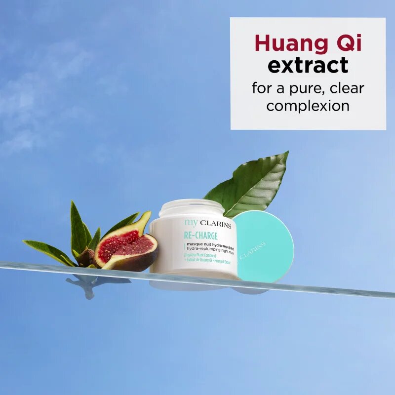 Clarins My Re-Charge Hydra-Replumping Night Mask energizující pleťová maska pro zářivý vzhled pleti 50 ml