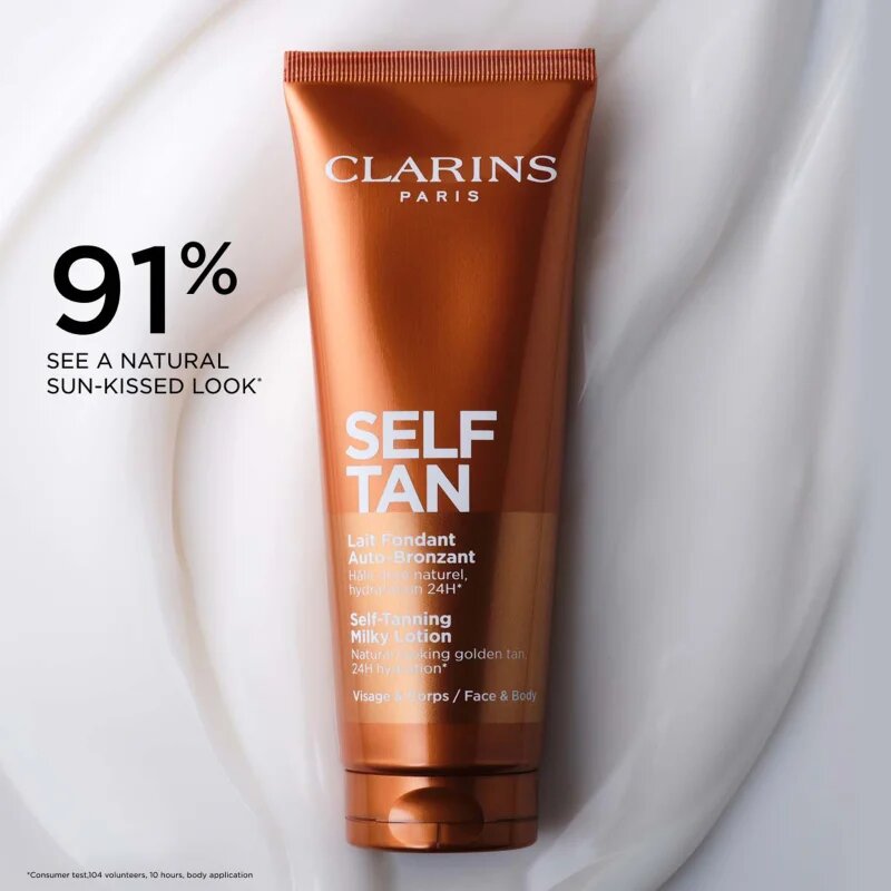 Clarins Self Tan Self-Tanning Milky Lotion samoopalovací krém na tělo a obličej 125 ml