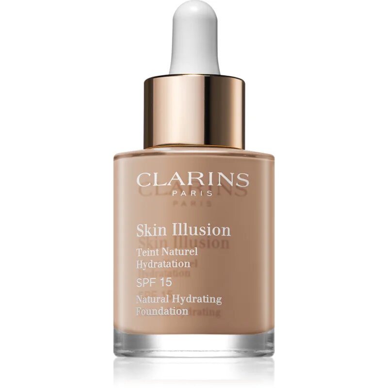 Clarins Skin Illusion Natural Hydrating Foundation rozjasňující hydratační make-up SPF 15 odstín 1085 Cashew 30 ml