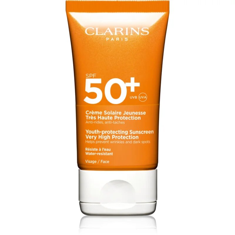 Clarins Sun Care Youth-Protecting Sunscreen opalovací krém na obličej SPF 50+ 50 ml