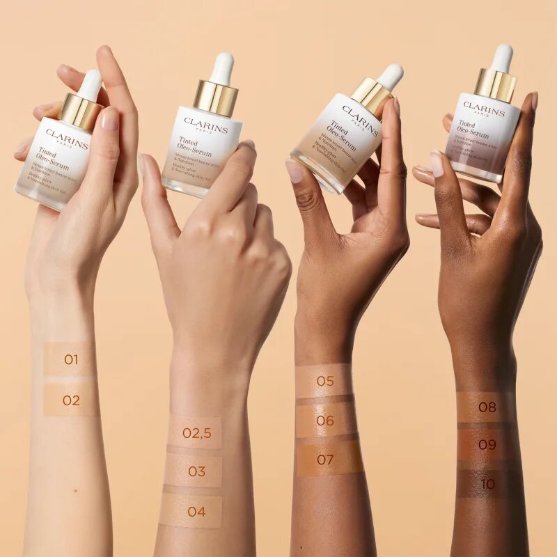 Clarins Tinted Oleo-Serum olejové sérum pro sjednocení barevného tónu pleti odstín 02 30 ml